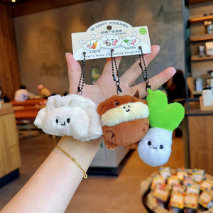 Nouveau porte-clés en peluche moelleux, breloque suspendue, accessoire de sac mignon pour étudiante, série de poupées, cadeaux en gros - Product Image 1