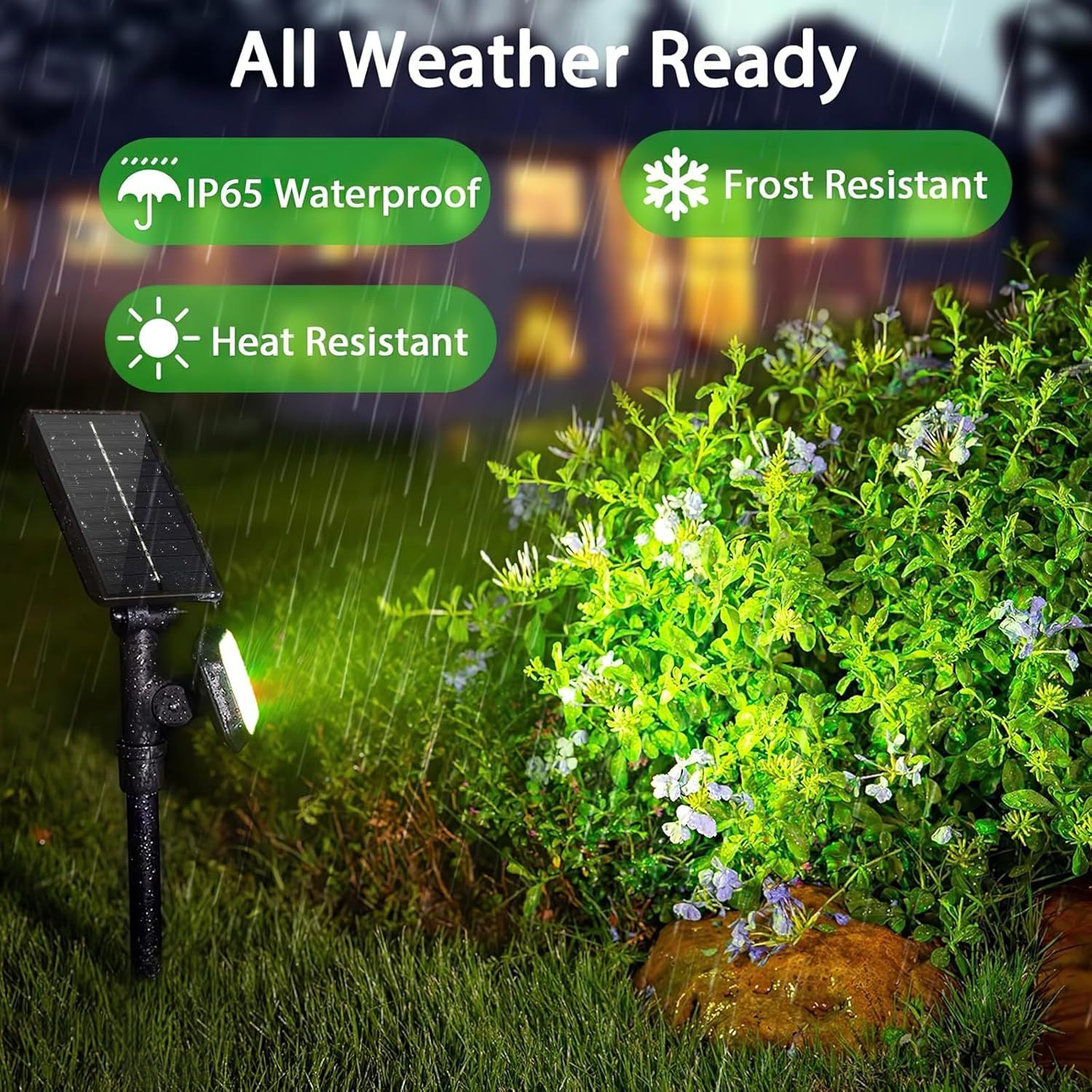 Solar Garden Light High Brightness 350LM 22 LED Outdoor Security Lawn Lamp 2.5W Solar Panel Rechargeable Landscape Lighting