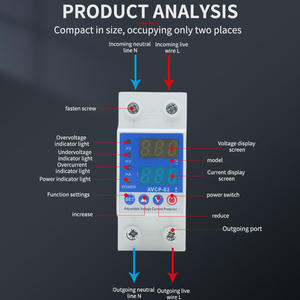 調整可能な電圧電流保護装置 AVCP-63 2P63A 5kW ソーラー - Product Image 5