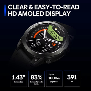 Zeblaze <span class=keywords><strong>Stratos</strong></span> <span class=keywords><strong>3</strong></span> Pro GPS Wearable Device Smartwatch Hombre AMOLED BT Call Stress Track Outdoor Sport Smart Watch pour hommes femmes - Product Image 3