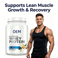 Protein Isolat Whey dari Sapi Ternak Bebas Rumput - Rasa Vanilla Deluxe untuk Dewasa, 20g Protein, Formula Bersih untuk Pertumbuhan Otot