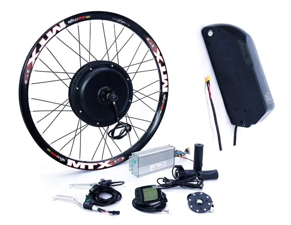 48v 2000w ebike e bisiklet elektrikli bisiklet hub motor dönüşüm kiti ile pil