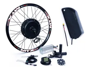 Kit de conversion de moteur de moyeu de vélo électrique de 48v 52V 1000w 1500w 2000w avec batterie au lithium en option