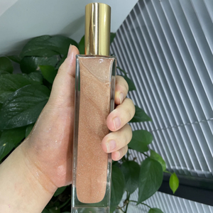 MLM Private Logo 100ML Moisturizing Natural Body Shimmer Oil Spray Travel Size <b>Pink</b> Glow Liquid Highlighter <b>Perfume</b> Flavor - Product Image 2