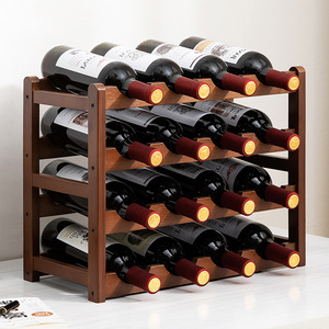 <b>Desktop</b> wine rack, wine storage rack, wine cabinet display rack, multi-tiered countertop storage <b>shelf</b> for home living room. - Product Image 2