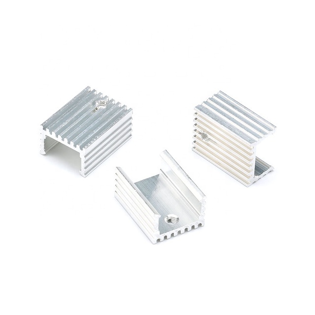 Silver Heat Sink 20X15X10MM Simple Without Needle Radiator Cooling Fin Cooler Radiator Aluminum for Transistors TO-220