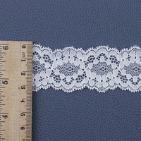 Dentelle blanche élastique brodée ajourée à prix d'usine pour accessoires vestimentaires DIY faits main en stock
