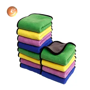 주문 로고 microfiber 세차 수건 30*30 cm 또는 주문 크기 청소 건조용 피복