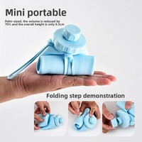 Gourde pliable en silicone pour sports de plein air, grande capacité, compacte et peu encombrante