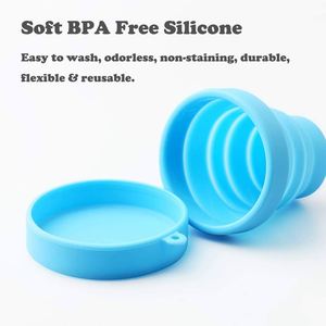Gobelet d'eau pliable en silicone durable, anti-fuite, léger, écologique, sans BPA, pour les voyages - Product Image 5