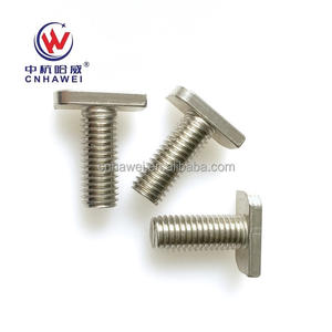 304/316 Roestvrij Staal Zeshoekige Kop T Bouten Din188 Vierkante Hals Zink Cr3 + Gecoat M3-M72 Fijn/Grof Draad Groothandel Effen - Product Image 1