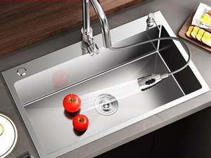 Fregadero de cocina bajo encimera de un solo tazón, de acero inoxidable nano, estilo japonés, hecho a mano y engrosado - Product Image 2