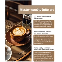 Robot de Café de un Solo Brazo, Automatizado las 24 Horas, con Sistema de Impresión de Imágenes por IA y Preparación de Bebidas
