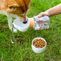 Bouteille d'eau portable pour animaux de compagnie en forme de nuage, interrupteur à un bouton, anti-fuite, gobelet de voyage pour chats et petits chiens