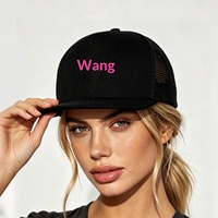 Gorra Trucker con Bordado Personalizado, Transpirable, de Copa Dura, Personalización de Logotipo, Seis Paneles, Visera Plana, Estilo Hip-Hop, Malla Ajustable
