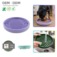 Umweltfreundlicher Tragbarer Abgerundeter Silikon-Hundenapf mit Saugnäpfen Rutschfestes Design Wasserdichter Slow-Feeder für Hunde & Katzen