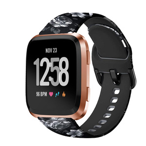 Pour <span class=keywords><strong>Fitbit</strong></span> <span class=keywords><strong>Versa</strong></span> 2/<span class=keywords><strong>Lite</strong></span> Bracelet en silicone imprimé avec boucle colorée, bande imprimée <span class=keywords><strong>Versa</strong></span> - Product Image 5