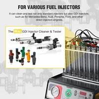 Nettoyeur et testeur d'injecteurs de carburant GDI à ultrasons Johnham 8 cylindres 110V 220V Dynojet GDI8