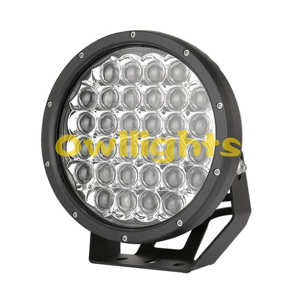 Lampu mengemudi LED lensa 5D 9 inci 320W, lampu Offroad mengemudi 9-32V DC untuk perahu truk Trailer SUV ATV lampu kabut LED IP68 tahan air