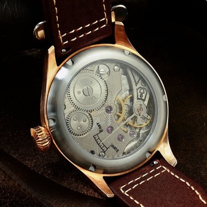 Crea il Tuo Marchio di Orologi: Orologio Meccanico a Carica Manuale da Pilota con Quadrante Piccolo, Movimento Seagull ST3621, Luminoso C3, 10 ATM, in Bronzo da Uomo - Product Image 5