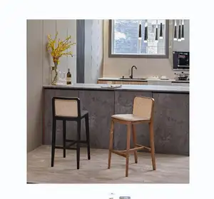 19 Hand made Design Industrial Moldura de madeira Seat 39 "high high bar stool cadeira para Restaurante Cozinha e jantar Bar