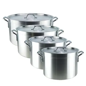 Panci sup baja tahan karat kapasitas besar dengan pegangan kunci