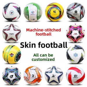 Ballon de football personnalisé avec logo imprimé, numéro 345, en tissu adhésif PU PVC, microfibre cousue, matériau TPU pour l'entraînement scolaire et les camps - Product Image 1