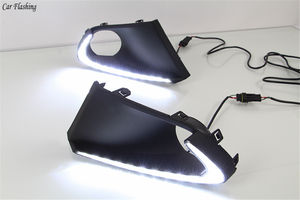 2PCS LED DRL luces diurnas lámpara de niebla con amarillo señal para <span class=keywords><strong>Suzuki</strong></span> <span class=keywords><strong>Baleno</strong></span> 2016, 2017, <span class=keywords><strong>2018</strong></span>, 2019 - Product Image 4