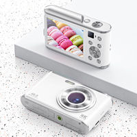Caméra de vlogging FHD à double objectif 48MP avec zoom 16X, carte TF 32 Go, portable pour YouTube, adolescents et débutants