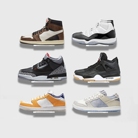 Ensemble de 6 étagères à chaussures en acrylique transparent, étagères à chaussures flottantes murales