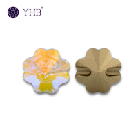 Boutons en strass de luxe en forme de papillon 3D à coudre, pierres en cristal, vente en gros pour vêtements DIY
