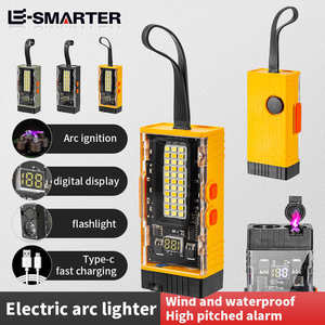 Lampe torche <span class=keywords><strong>LED</strong></span> imperméable et coupe-vent à haute luminosité, rechargeable par USB, briquet électrique à arc en ABS pour les urgences - Product Image 5