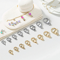 Fermoirs et crochets de haute qualité en acier inoxydable 316L plaqué or 14 carats pour collier, bracelet, accessoires de bijoux