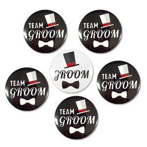 Nuevo Insignia de Equipo de Novios de 58mm de Plástico para Decoración de Bodas, Fiestas, Regreso a Clases y Graduaciones, de Gran Venta y Recién Llegado - Product Image 6