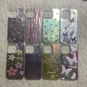 Pour OPPO Realme <span class=keywords><strong>C33</strong></span> C35 motif de feux d'artifice coloré impression couverture de téléphone pour iPhone 15 TPU rose papillon Design IMD coque de téléphone - Product Image 1