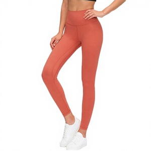 Pantalones de Yoga de Cintura Alta, Sólidos, de Spandex/Nylon, Transpirables y de Compresión para Mujer, Leggings para Gimnasio, Fitness y Entrenamiento - Product Image 3