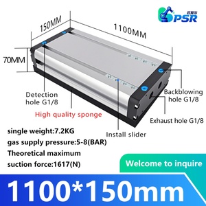 อุปกรณ์จับยึดสุญญากาศแบบนิวแมติกสำหรับแขนหุ่นยนต์ IVSC-1100-150 พร้อมเครื่องกำเนิดสุญญากาศในตัว ทำจากอลูมิเนียมอัลลอยด์ สำหรับงานหนัก - Product Image 2