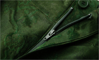 Ensemble tailleur pantalon évasé et veste décontractée de luxe haut de gamme brodée à boutons, coupe ajustée, vert, style rétro estival FMY66034 pour femme
