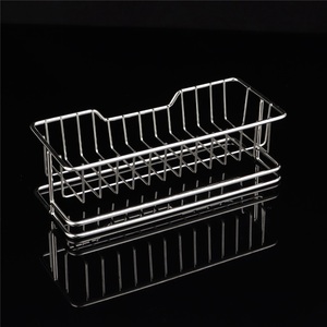 304 Stainless Steel Modern Wall-Mounted <b>Kitchen</b> Sink <b>Rack</b> Dishwashing Cloth Storage Detergent Drain Eco-Friendly for Hotel Use - Product Image 1