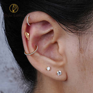 ASTM F136 Spinnennetz Ohrringe 8mm Labret Halloween Party Tragus Lippen piercing 16G PVD Gold Helix Knorpel Tragus - Product Image 1