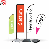 Drapeau publicitaire ajustable de haute qualité pour la promotion extérieure, type swooper, goutte d'eau ou plume, pour sublimation