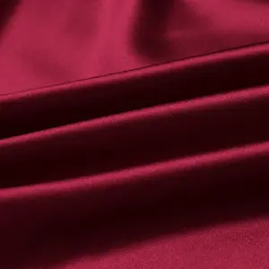 Lourd tissu de soie 40mm soie satin charmeuse 114cm largeur No.30 vin rouge couleur pour la robe de soirée, mariage, vente par la cour