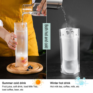 Tùy chỉnh dùng một lần PE nhựa nước trái cây uống túi với rơm lỗ rõ ràng nước lỏng thực phẩm đồ uống bao bì - Product Image 5