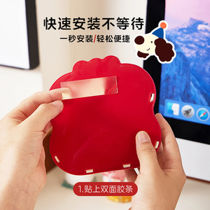 Wall Mounted Storage Box White Red Polygon Shape No Lid For Bathroom Bedroom Living Room Toothbrush Scissors General Use - Product Image 4