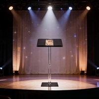 Podest en acrylique, bureau de conseil, conférence, table de maître de cérémonie de mariage, podium en plexiglas transparent