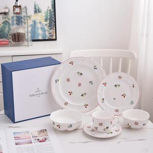 Service de table en céramique Scenic avec bol, assiette, tasse à café et soucoupe - Cadeau de pendaison de crémaillère pour la maison ou le <span class=keywords><strong>restaurant</strong></span> - Product Image 2