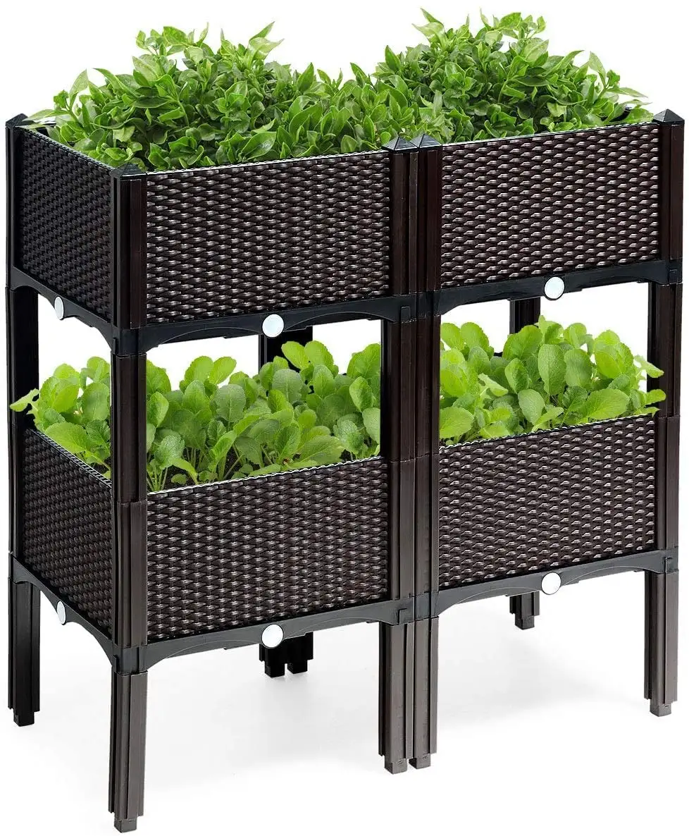 Tuin Producten Modulaire Verhoogde Tuin Bed Plantaardige Planter Box Voor Binnentuin