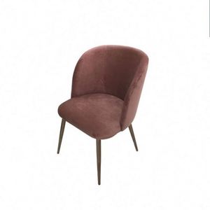 Nouvelle <span class=keywords><strong>chaise</strong></span> de salle à manger en <span class=keywords><strong>velours</strong></span> rose avec pieds en acier inoxydable de haute qualité - Product Image 1