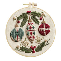 Ensemble de broderie 3D de Noël, kits de broderie DIY pour adultes