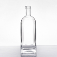 Bouteilles en verre pour spiritueux de 750 ml, verre clair de haute qualité, bouteilles à whisky pour liqueurs et spiritueux distillés artisanaux
